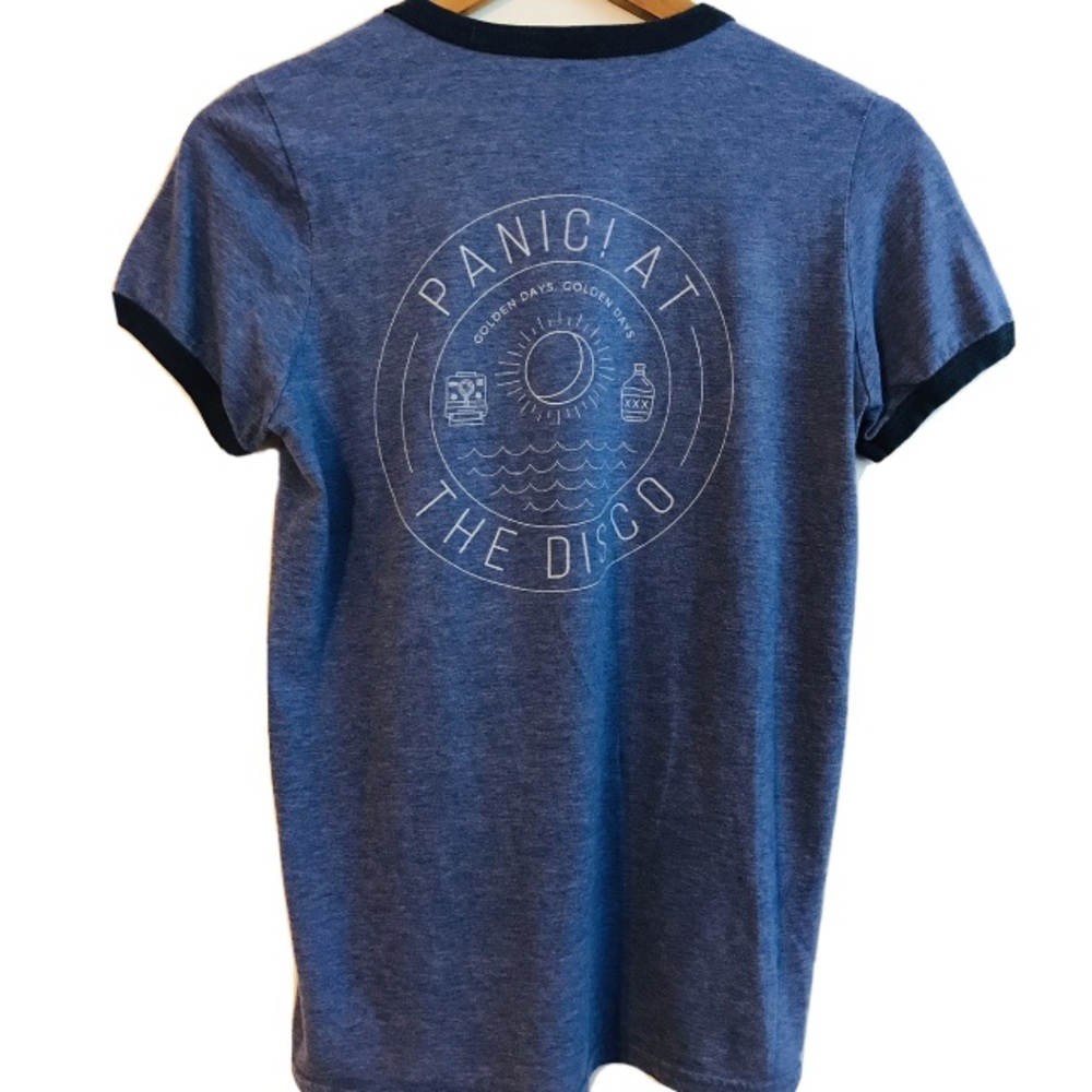 Panic at the Disco band Blue Small Golden Days cotton T Shirt